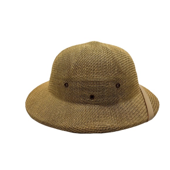 Vintage Sun-Fari By Wesco Safari Pith Explorer Hat Adjustable Beige Made In USA - Picture 3 of 9